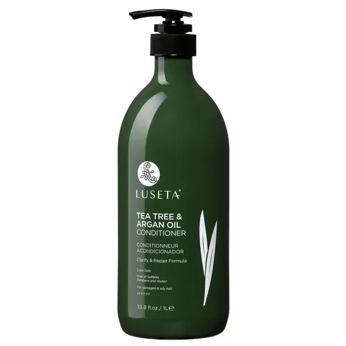 Miniatura 7 de Luseta Champú de aceite de árbol de té, 33.8 onzas, tratamiento natural anticaspa para cabello seco y dañado, sin sulfatos y seguro para cabello