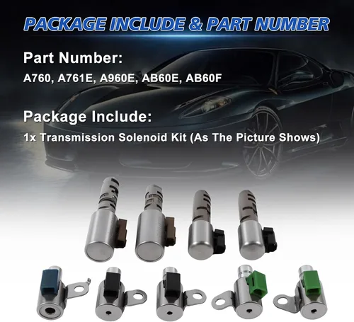 Miniatura 3 de Kit de solenoide de cambio de transmisión A760 para Lexus Tundra GS300 GS350 GS430 GX460 IS250 IS350 RC200t RC300 RC350 4Runner Reemplazar OE A760