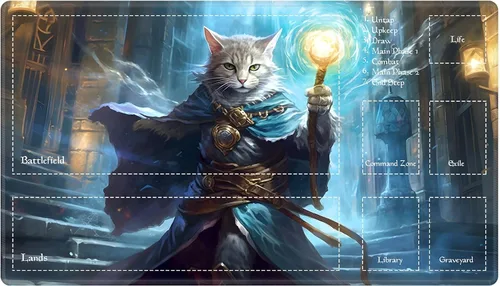 Miniatura 149 de Alfombra de juego con zonas para juego de cartas MTG, alfombras de juego de mesa, alfombras de juego de mesa de Magic, 61x35.5 cm, alfombra de juego