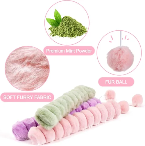 Miniatura 5 de Paquete de 3 Almohadas de Juguete para Gatos, Juguetes Silenciosos Largos con Hierba Gatera para Patear para Gatos de Interior, Juguetes