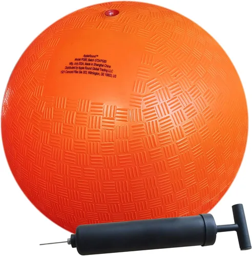 Miniatura 12 de AppleRound Pelota de patio de 10 pulgadas con bomba de aire, pelota de dodgball, balonmano, pelota de patada para campamentos y escuelas (azul)