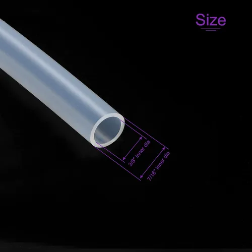 Miniatura 3 de DMiotech 0.354 in ID 0.433 in OD 10 pies tubo de silicona transparente tubo industrial de silicona para bomba de aire de agua