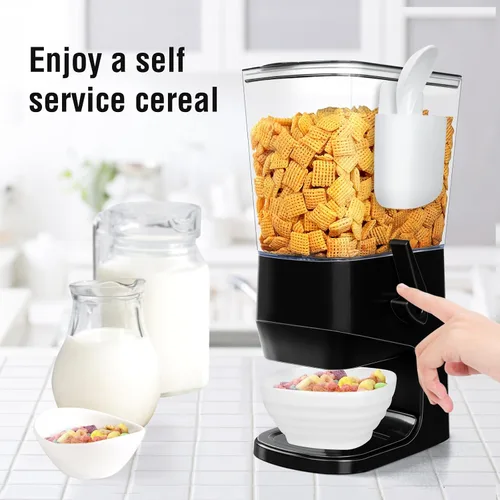 Miniatura 7 de Dispensador de cereales para encimera con cuencos y cucharas, contenedores de cereales para almacenamiento en despensa, organizador de aperitivos