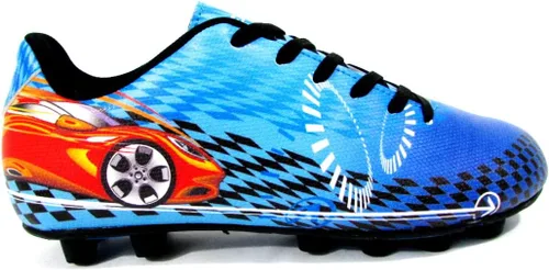 Miniatura 5 de Vizari Racer - Zapatos de fútbol para niños pequeños y pequeños, diseño gráfico único con parte superior de cuero sintético resistente, suela