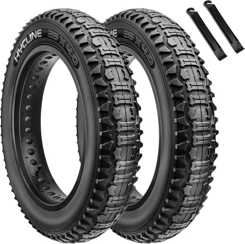 Miniatura 9 de Hycline Neumático de repuesto para bicicleta Ebike: 20x4.0/26x4.0 pulgadas, neumáticos eléctricos resistentes plegables de grasa, neumáticos