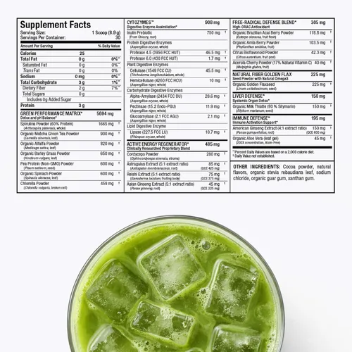 Miniatura 10 de ALLMAX Naturals CytoGreens Super Greens en polvo, superalimento verde premium con verduras, superalimentos, suplemento de verduras diarias, té verde