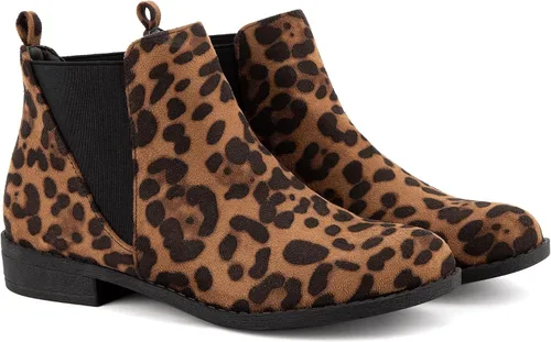 Miniatura 3 de MaxMuxun - Botas Chelsea de gamuza sintética de caña baja sin tacón para mujer, clásicos y cómodos