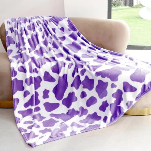 Miniatura 25 de Manta ligera de forro polar suave rosa, manta pequeña y cálida para cama Manta vaquera-rosa