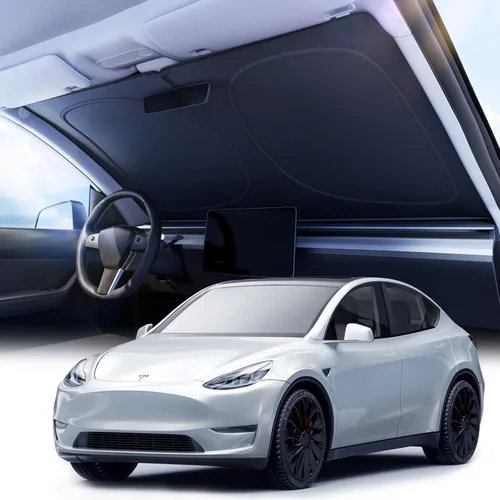 Parasol para parabrisas de automóvil Nmoiss actualizado 2026 [revestimiento reflectante de matriz de puntos] borde extendido sin fugas de luz,