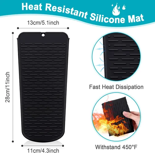 Miniatura 4 de Shappy 2 Piezas Funda de Viaje para Rizador Cubierta Resistente al Calor Estuche Porta Plancha Funda Manga de Neopreno Porta Alisador y Bolsa Plana