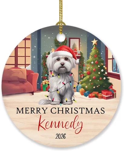 Miniatura 24 de Adorno personalizado de caniche negro, regalo para perro, mamá, perro, papá, adorno de Navidad único de perro caniche negro 2025, adorno de caniche