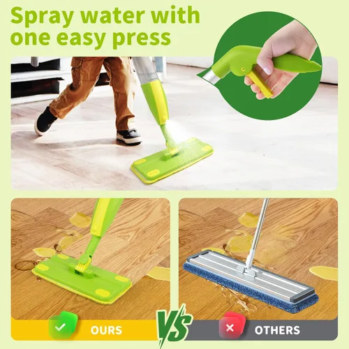Miniatura 3 de Trapeador con Rociador para Niños, Conjunto de Limpieza de Trapeador para Niños Pequeños, Mini Trapeador que Funciona de Verdad y Conjunto de Escoba