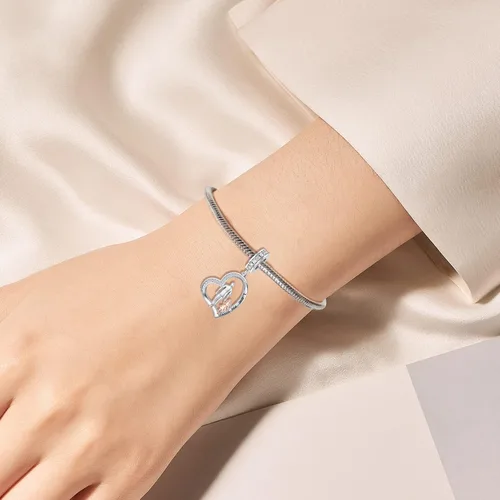 Miniatura 172 de PROESS Dije para padre, madre e hija, pulsera de plata de ley para pulseras, regalos de cumpleaños, día de San Valentín, para hija, madre, amante