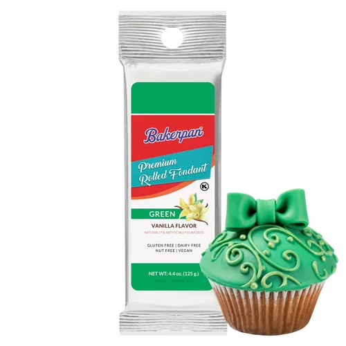 Miniatura 11 de Bakerpan Fondant blanco enrollado prémium para decoración de pasteles, sabor a vainilla, 4.4 onzas (fabricado en Estados Unidos)