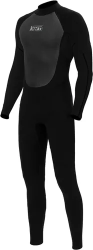 KMT Traje de neopreno para hombre, de 0.157 pulgadas (3/0.079 in), ultra flexibles, con cremallera trasera, para mantener el calor en agua fría,