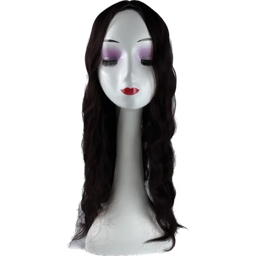 Miniatura 9 de Peluca larga ondulada de parte media para mujer, pelucas sintéticas rizadas naturales, onduladas, resistentes al calor, base grande, 7.1 x 7.1 in