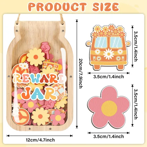 Miniatura 2 de Groovy - Tarro de recompensa para niños, entrenamiento para ir al baño, tabla de recompensas de entrenamiento de comportamiento y tabla de tareas