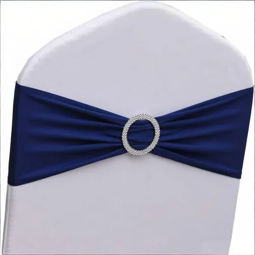 Miniatura 23 de Bandas para Sillas Azul Bebé Paquete de 100, Bandas para Sillas de Spandex Azul Claro para Boda Fiesta Cumpleaños Fundas de Sillas Plegables