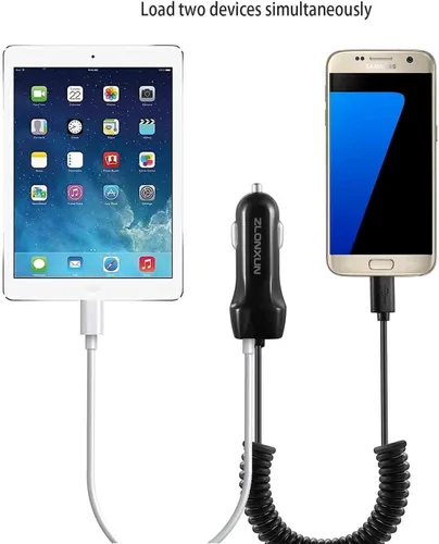 Miniatura 4 de Cargador de coche con cable micro USB para Samsung Galaxy S7 Edge/A10/S6/J7/J8/J6/A9, LG K20/K30/G4/Stylo 3, Motorola X/Moto E7/E6/G5, HTC m9/m8
