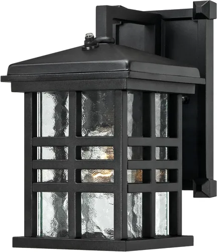 Westinghouse 6204500 Caliste 1 farol de pared para exteriores con sensor de luz natural, color negro texturado, 6204500, 60.0watts, 120.0 volts