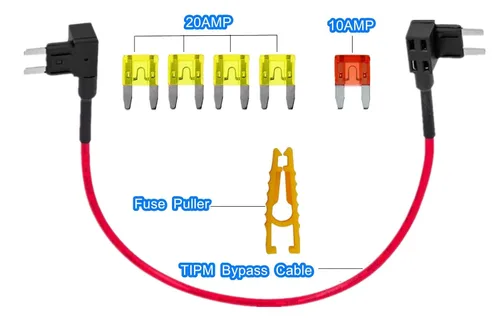 Miniatura 2 de TIPM Cable de derivación, adaptador de fusible, portafusibles, cable de derivación de relé de bomba de combustible para reparación compatible