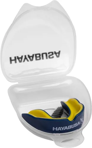 Miniatura 14 de Hayabusa Combat Sports - Protector bucal para jóvenes, niños y adultos, viene con funda, color negro/dorado, juvenil
