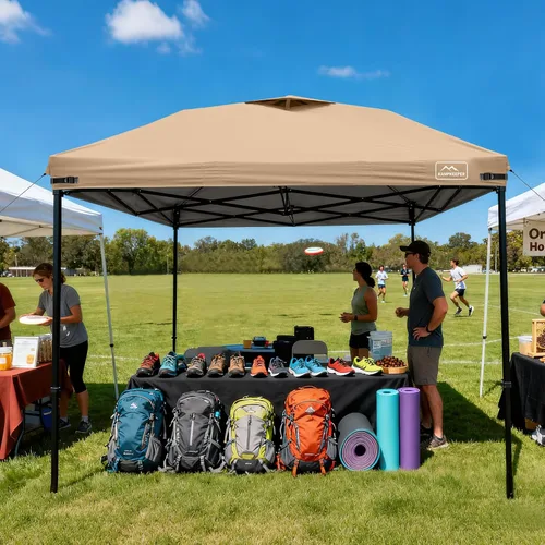 Miniatura 14 de KAMPKEEPER Cubierta de Repuesto Superior para Carpa Toldo Emergente con Ventilación de Aire y Correa Elástica Ajustable, Poliéster Resistente a Azul