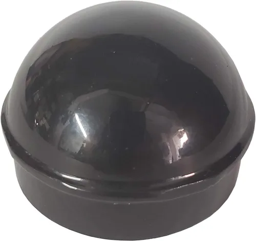 Miniatura 4 de 1 7/8 "Aluminio Chain Link Fence Round Style Main Post Cap - Powder Coated Black