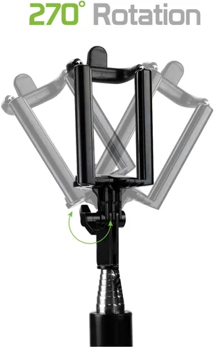 Miniatura 5 de Cellet Selfie Stick extensible ajustable, para todos los teléfonos inteligentes, iPhone, Samsung Galaxy, Google Pixel, Go Pro y cámaras, color negro