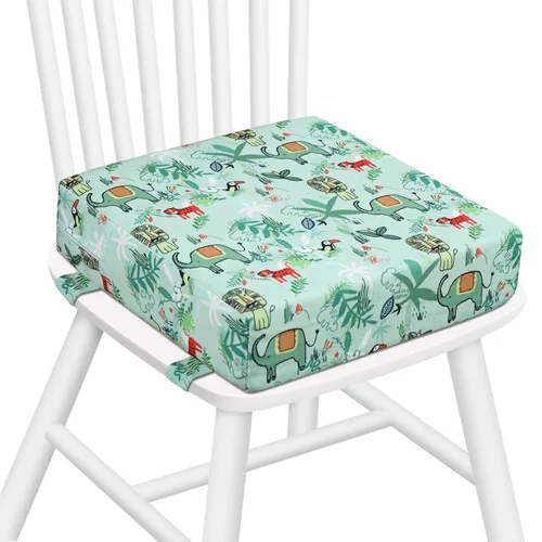 Miniatura 18 de Zicac Cojín de asiento elevador portátil para silla alta para viajes, comedor, almohadilla de asiento para niños pequeños, bebés, bebés, azul rosa