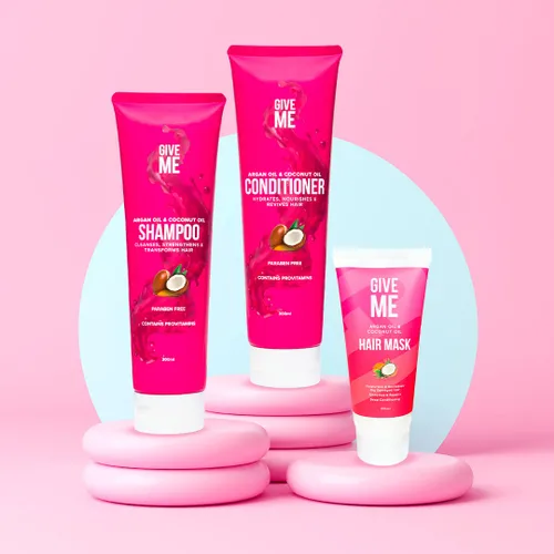 Miniatura 6 de Give Me Cosméticos, champú, limpia, nutre y fortalece, reduce la pérdida de cabello y la fragilidad con aceite de argán, coco y macadamia, además