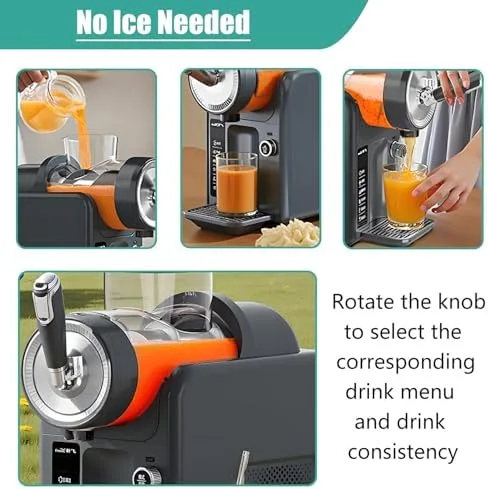 Miniatura 3 de Máquina de granizado de 8 litros, máquina automática de bebidas con rotación de 360°, múltiples funciones preestablecidas, panel de control HD
