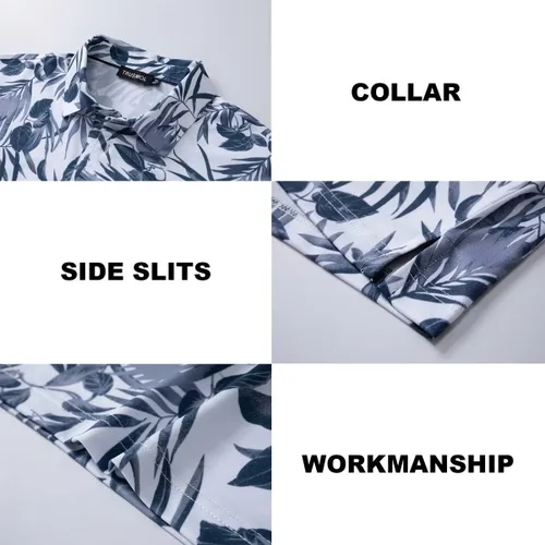 Miniatura 4 de Camisas de golf para hombre Dry Fit Performance Print manga corta que absorbe la humedad