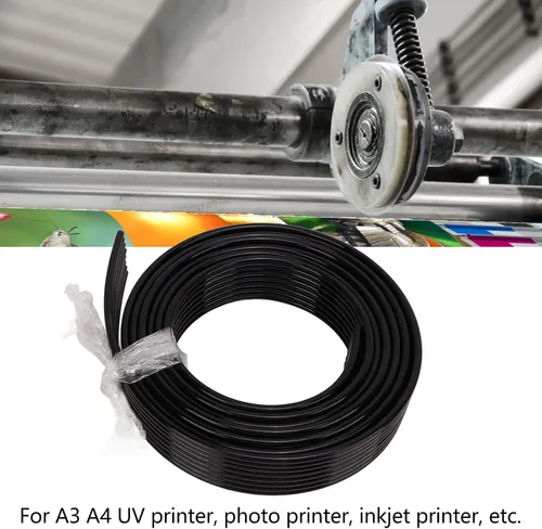 Miniatura 3 de Tubo de tinta de 8 líneas Tubo de tinta flexible de reemplazo de 9.8 ft OD 0.197 in ID 0.118 in manguera de tinta de impresora (negro)