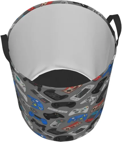 Miniatura 3 de Controlador de videojuegos con fondo gris, cesta de almacenamiento para juguetes, organizador de ropa, para el hogar, baño, dormitorio, guardería