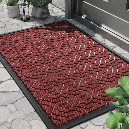 Yimobra Alfombra para Puerta Delantera Exterior Entrada 29.5x17, Impermeable Resistente Alfombras Exteriores para Puerta Delantera, Alfombra de