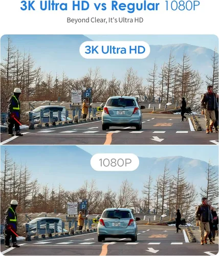Miniatura 4 de KAWA Dash Cam 2K, cámara WiFi para tablero de automóviles 1440P con control de voz manos libres, visión nocturna, mini cámara frontal oculta