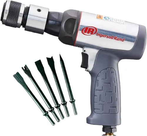Ingersoll Rand 123MAXK - Martillo neumático reducido por vibración, juego de cinceles de 5 piezas, 3,530 BPM, carrera de 2-5/8 pulgadas, vástago