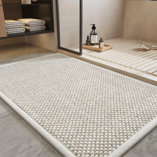 Miniatura 9 de PADOOR - Alfombra de Baño - Alfombras de Baño de Chenilla Súper Absorbentes - Alfombras de Baño con Respaldo de Goma para Baño Antideslizantes, Gris