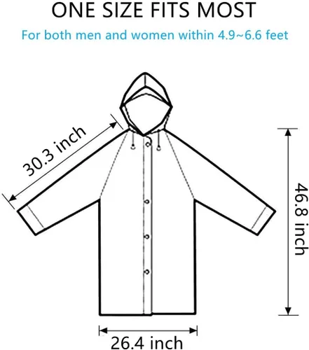 Miniatura 2 de Poncho de lluvia para adultos, reutilizables, paquete de 2 a 5 unidades, capa impermeable de EVA con capucha, equipo de lluvia para hombres