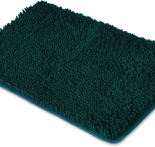 Miniatura 53 de Yeaban Alfombra de pasillo de baño de 24 x 72 pulgadas, antideslizante, alfombra de baño larga de felpilla gruesa, absorbente y lavable, alfombra