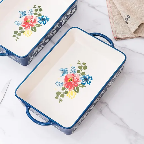 Miniatura 4 de Cacerola 9x13 para hornear, sartén para cazuela, cazuelas para horno, sartén de cerámica para lasaña, cazuelas para horno, sartén de cerámica