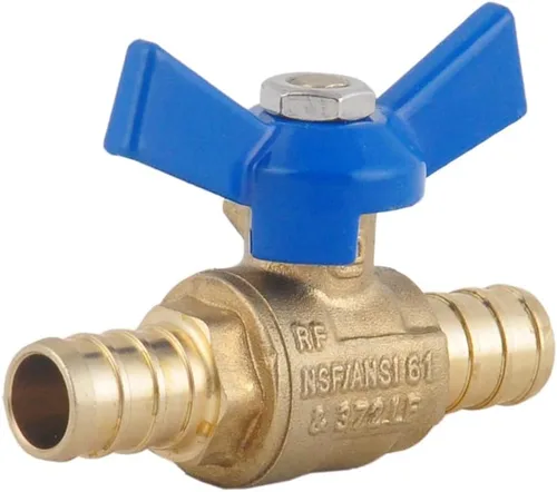 Miniatura 7 de Cierre de agua de puerto completo, válvula de bola de latón PEX de 1/2 pulgada, mango de 1/4 de giro, válvula de agua PEX con certificado