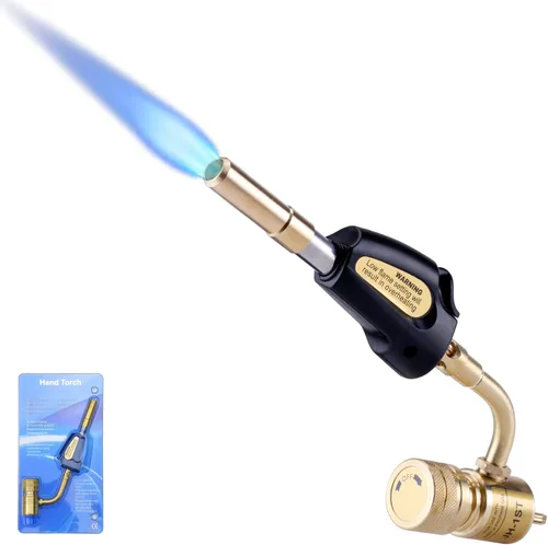 Miniatura 9 de Cabezal de antorcha de propano con encendido de gatillo – Cabezal de antorcha de gas profesional Mapp, soplete de soldadura de propano de salida