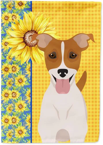 Miniatura 133 de Caroline's Treasures WDK5331CHF - Bandera de verano con diseño de girasoles rojos y blancos, manga grande, para porche, para colgar en la pared