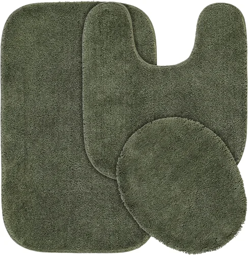 Miniatura 23 de Garland Rug 2 alfombras de baño tradicionales de nailon lavables color morado (17 x 24 pulgadas, 21 x 34 pulgadas), suaves, absorbentes y elegantes