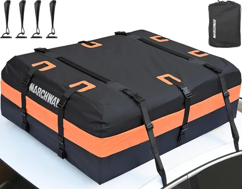 Miniatura 10 de MARCHWAY - Bolsa impermeable para techo de coche, bolsa de transporte para techo con carcasa suave y resistente a la intemperie para vehículos