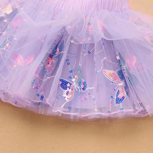 Miniatura 6 de IDOPIP Disfraz de mariposa para el primer cumpleaños de bebé niña con lentejuelas, falda tutú, diadema para sesión de fotos