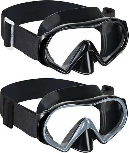 Miniatura 22 de Aegend Máscara de buceo para adultos y jóvenes, antivaho anti-UV, amplia visión, máscara de esnórquel para buceo, natación, esnórquel