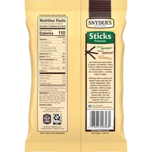 Miniatura 4 de Snyder's of Hanover Palitos de pretzel, 3.5 onzas (paquete de 8)